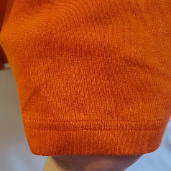 Lacoste Quarter-Zip Up with Vintage Collar Look Orange and Blue Size XL - Picture 5 of 15